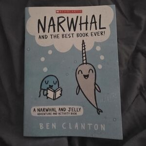 Scholastic Narwhal & Jelly Promotional Poster - Yellow and Blue